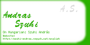 andras szuhi business card